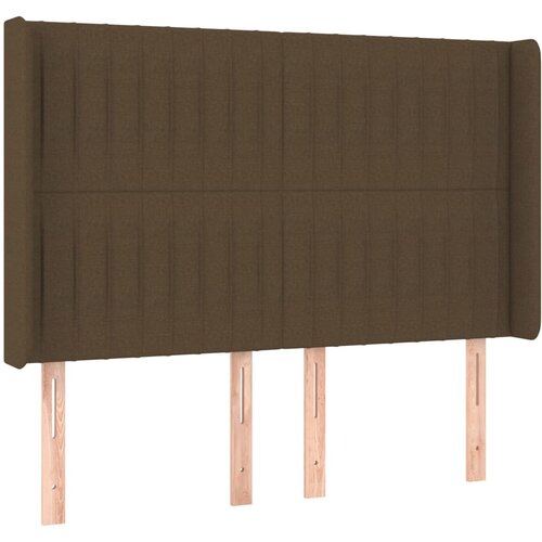 Maison Chic vzglavna omarica - nočna omarica - posteljna omarica z ušesi temno rjavo 147x16x118/128 cm blago, (21711688) Cene