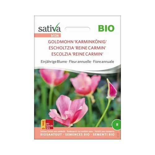 Sativa Bio enoletni cvet "zlati mak 'Karminkönig'"