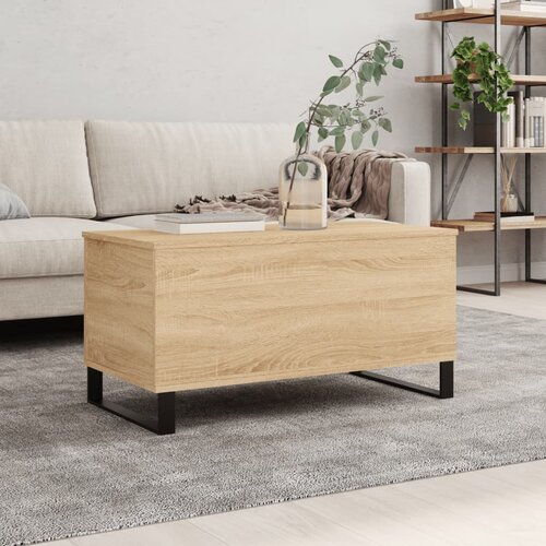  The Living Store Klubska mizica sonoma hrast 90x44,5x45 cm inženirski les - Klubska Mizica, (21444204) Slike