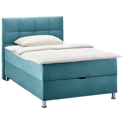 Mömax Postelja Boxspring Oviedo, Turkizna, 140x200 Cene