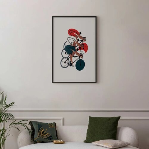  Plakat - Olympics - Cycling Race 29.7x42 Crni okvir s margom Slike