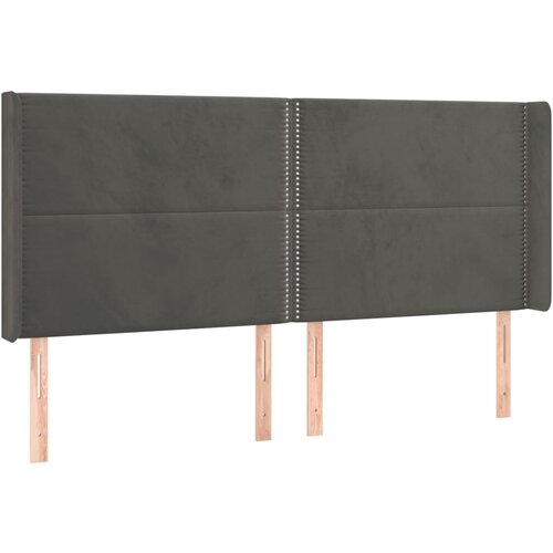 Maison Chic vzglavna omarica - nočna omarica - posteljna omarica z u&scaron;esi temno sivo 163x16x118/128 cm žamet, (21710968) Cene