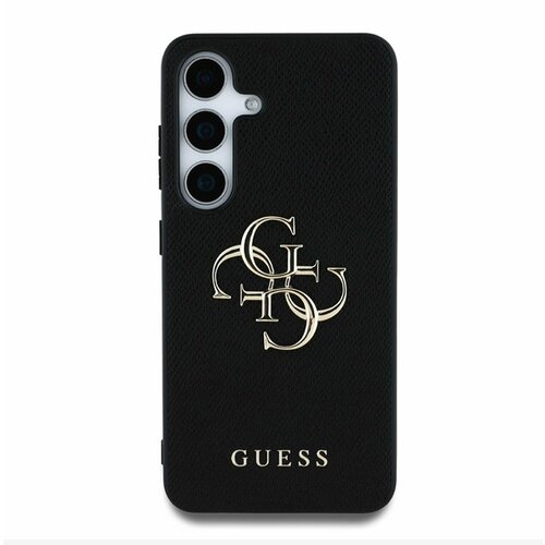 Guess PU Grained 4G Metal Logo Zadn&amp;iacute; Kryt pro Samsung Galaxy S25 Black Ovitek za telefon Vijolična Slike