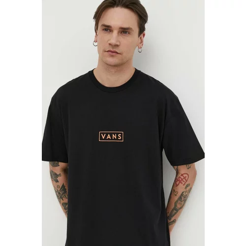 Vans Pamučna majica za muškarce, boja: crna, s tiskom