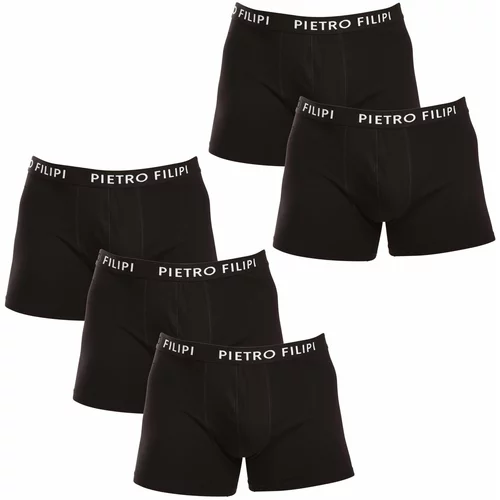 Pietro Filipi 5PACK Men's Boxer Shorts Black