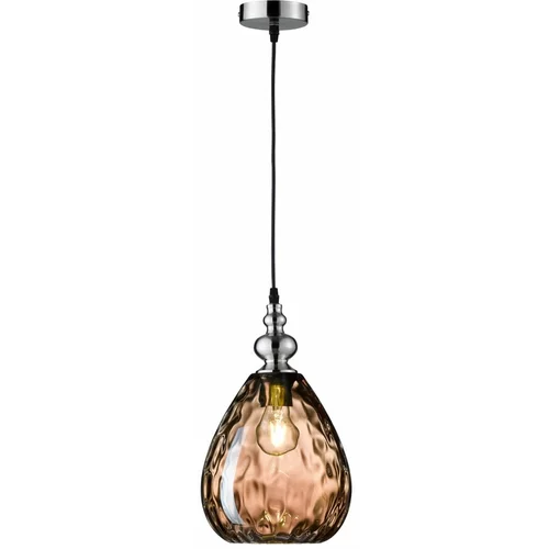 Fischer & Honsel Smeđa staklena viseća svjetiljka Uller