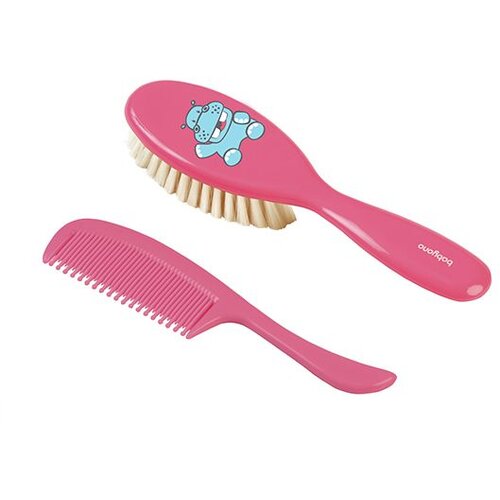 BabyOno Četka i če&amp;scaron;alj za kosu, s prirodnim vlaknima-supersoft, roza Slike