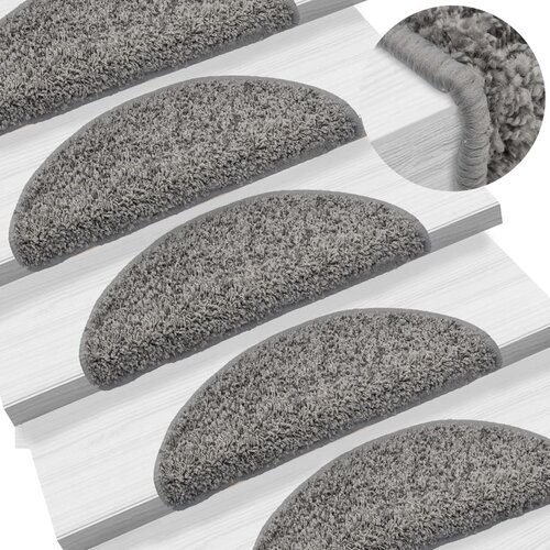  Prostirke za stepenice 10 kom 56x17x3 cm sive poluokrugle Cijene