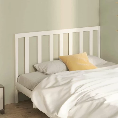  Uzglavlje za krevet bijelo 146 x 4 x 100 cm od masivne borovine