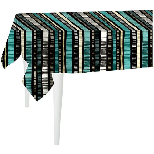 Mike & Co. NEW YORK Črn namizni prt Jungle Stripes, 300 x 140 cm Cene