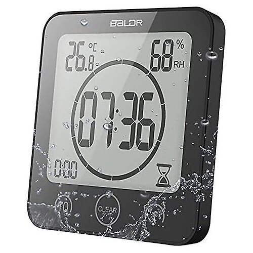 Venisymlis Kopalniška Ura, Ura Za Temperaturo In Vlažnost, Lcd-Zaslon Vodotesen Digitalni Tuš Budilka Nadzor Na Dotik/Odštevalnik Temperature In Vlažnosti, (22060542) Cene