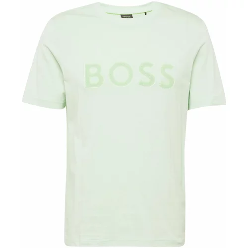 BOSS Green Majica pastelno zelena / svijetlozelena