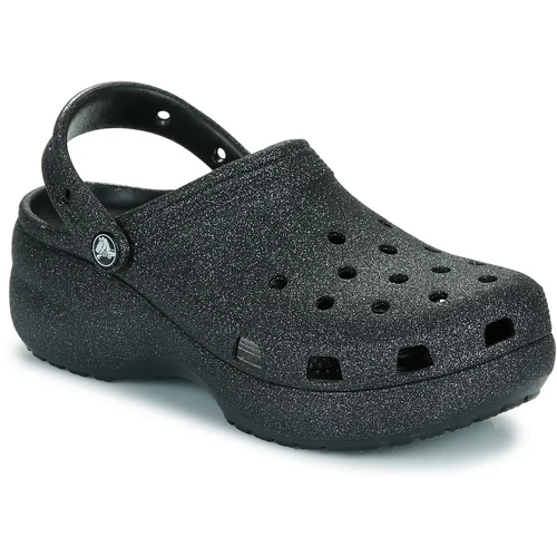 Crocs Cokli Classic Platform Glitter ClogW Črna