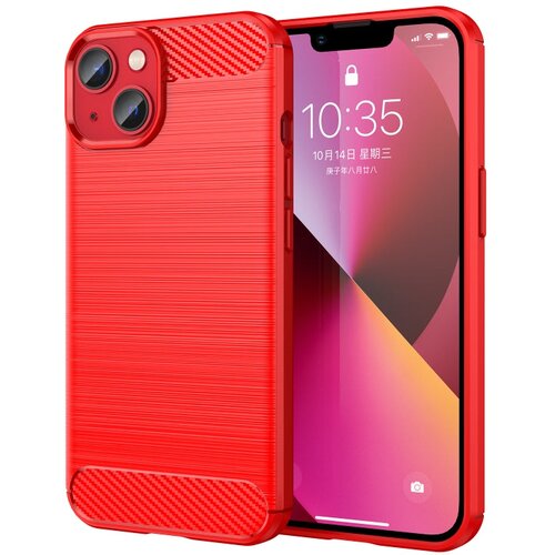  Ovitek za iPhone 14 Plus Carbon vzorec, rdeč Cene