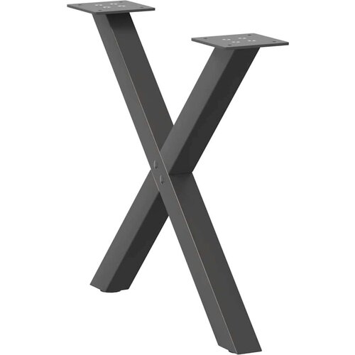  Noge za stolić u obliku slova X 2 kom antracit 50x(42-43) cm Slike