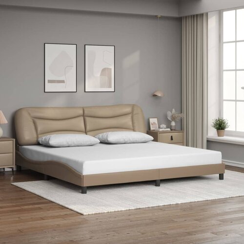  Okvir kreveta s LED-om bez madraca Hvar boja cappuccina 200 x 200 cm Slike