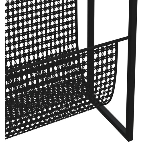 Stalak za časopise crni 35 x 15 x 45 cm čelični Slike