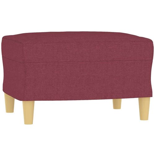  Trosjed s tabureom crvena boja vina 180 cm od tkanine Slike