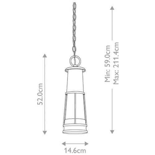 Elstead Lighting ZUNANJA VISEČA SVETILKA Chelsea 14.6/59 cm Slike