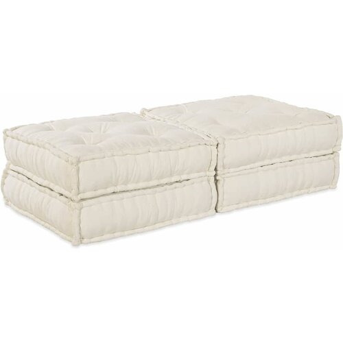 vidaXL Modularni kauč 2 pcs Krema 70 x 70 x 36 cm tkanina Cene