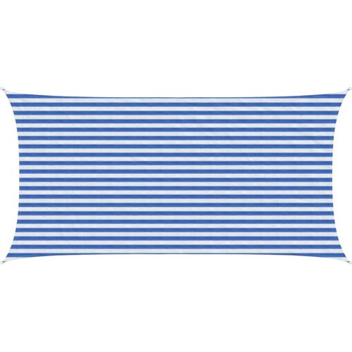  Senčna platna Modra in bela 2,5 x 5 m HDPE, (5000241287) Cene