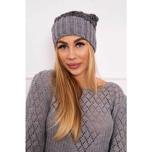 Kesi marka niezdefiniowana Cap with fleece Paryż K213 dark gray + black Slike