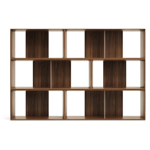 Kave Home Modularni sustav polica 6 kom u dekoru oraha u prirodnoj boji 168x114 cm Litto &amp;ndash; Slike