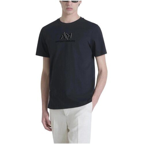 Antony Morato Majice s kratkimi rokavi MMKS02661-FA100144 Črna Cene