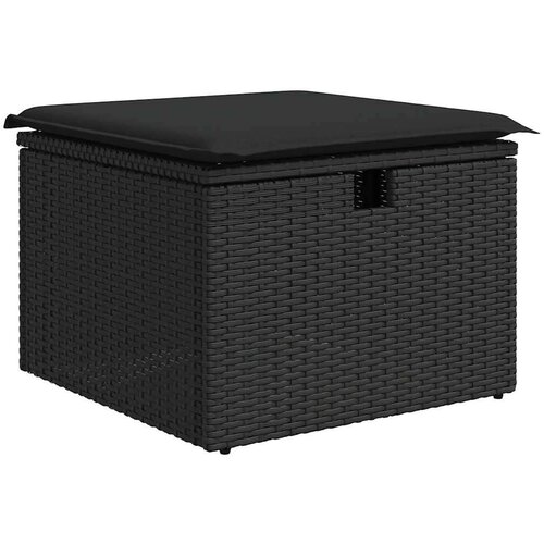 vidaXL 9-dijelni set vrtnih sofa s jastucima crni od poliratana Cijene