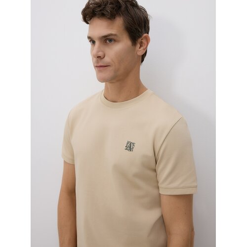 Reserved Slim fit majica kratkih rukava s vezom - bež Cijene