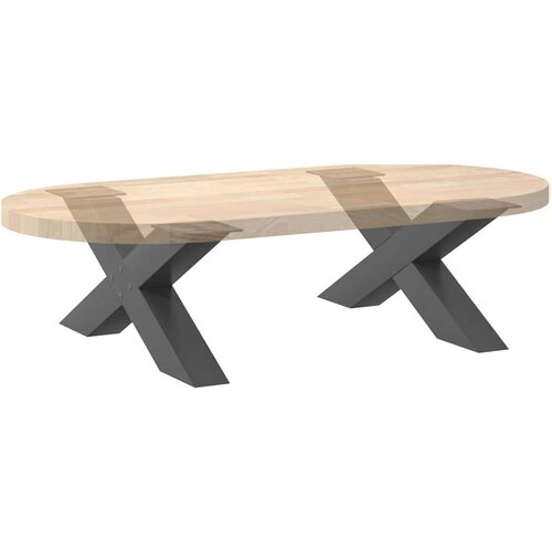  noge za stolić u obliku slova X 2 kom antracit 70x(30-31) cm Slike