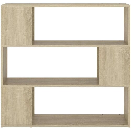 VidaXL Knjižna omara za razdelitev prostora sonoma hrast 100x24x94 cm Slike