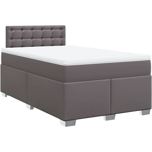 vidaXL Krevet s oprugama i madracem sivi 120x190 cm od umjetne kože Cijene