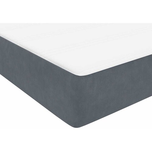 Box spring krevet s madracem tamnosivi 80 x 220 cm bar&amp;scaron;unasti Slike