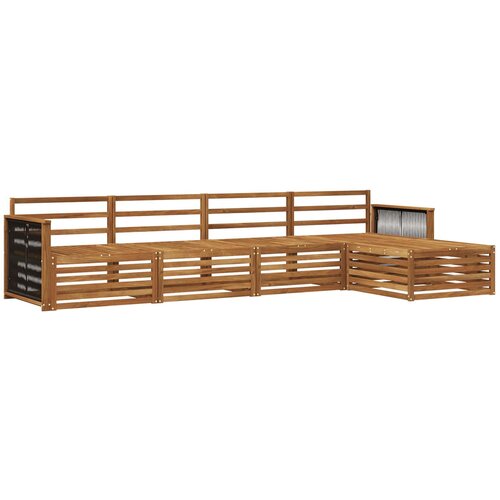vidaXL Zunanja garnitura za sedenje 5 pcs Naravna Masiven les akacije, (5000282621) Cene