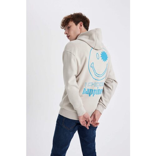 Defacto Oversize Fit Smiley Licence Printed Sweatshirt Slike