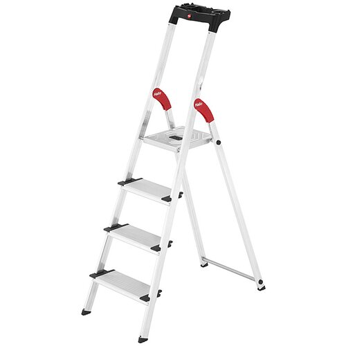 Hailo aluminijasta lestev xxl 3+1 (delovna višina: 2,6 m, transportna dolžina: 1,46 m, nosilnost: 150 kg) Cene