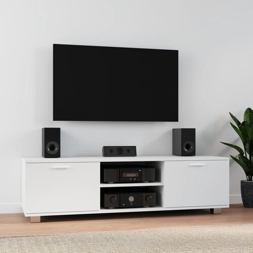 The Living Store TV omarica bela 140x40,5x35 cm inženirski les - TV Omarica, (21427942) Slike