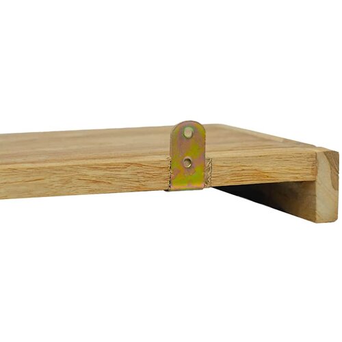  Zidne police 2 kom 40 x 15 x 4 cm od masivne tikovine Slike