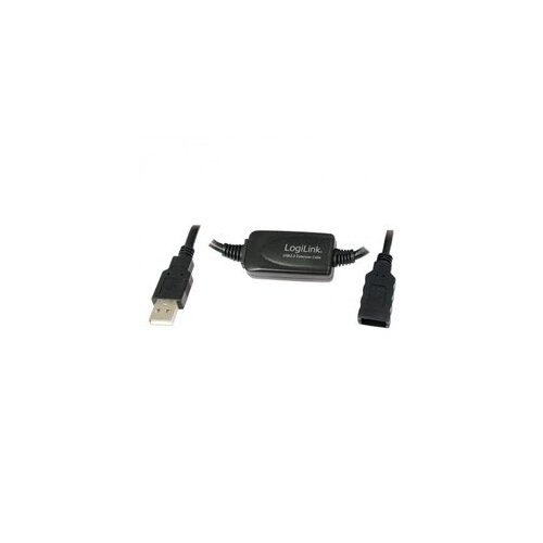 Logilink USB kabel USB 2.0 USB-A vtič\, USB-A vtičnica 15.00 m črna UA0145, (20425717) Cene