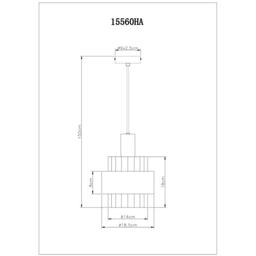 Globo 15560HA - visilica na sajli milley 1xE27/60W/230V Slike