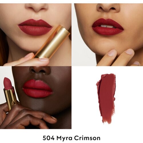 Gucci Beauty Rouge &amp;agrave; L&amp;egrave;vres Matte Lipstick matirajući ruž za usne nijansa 504 Myra Crimson 3.5 g Slike