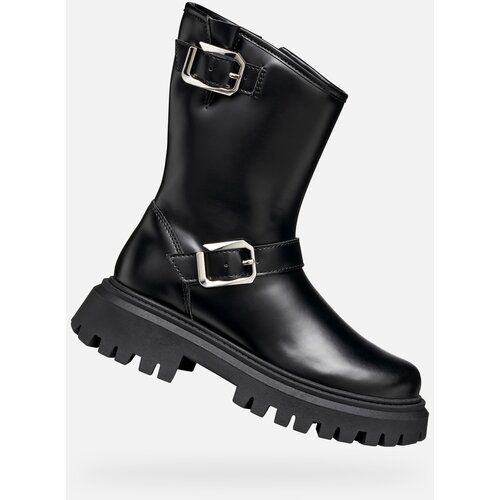 Geox Black Girls Ankle Boots Maquinnens - Girls Cene