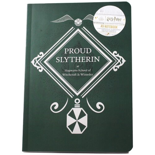 Blue Bay Harry Potter Half Moon Bay A5 Soft Notebook - Proud Slytherin - Slytherin Merchandise - Journal Notebook A5 Merch, (21263353) Cene