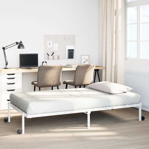 VidaXL Okvir kreveta bez madraca sklopivi bijeli 80x200 cm čelik Slike