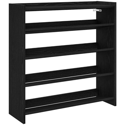 Maison Chic Regal za čevlje - Polica za čevlje črn 80x25x81 cm inženirski les, (21778140) Cene