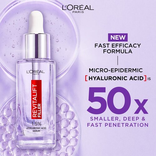 L&amp;acute;Or&amp;eacute;al Paris Revitalift Filler HA 1,5% učvrstitvena krema s hialuronsko kislino 30 ml za ženske Slike