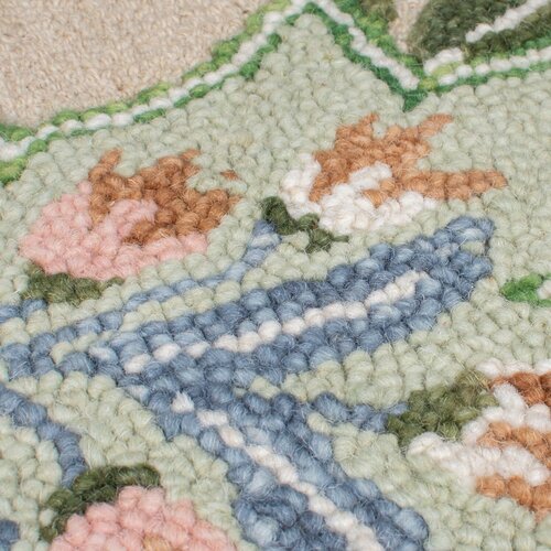 Flair Rugs zelena ročno tkana volnena preproga 160x230 cm bryony shaped floral &amp;ndash; Slike