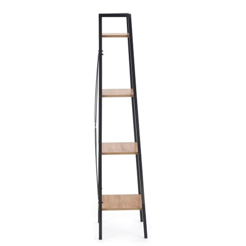  Polica za knjige NARVIK 148x34 cm crna/hrast sonoma Slike
