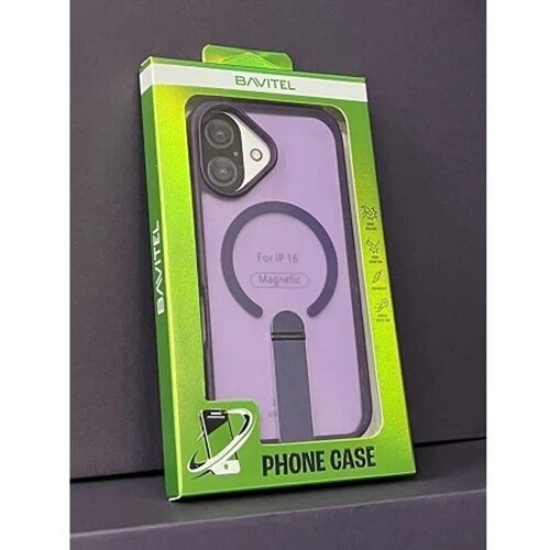  IPhone 16 Bavitel MagSafe sa naslonom ljubičasta Slike